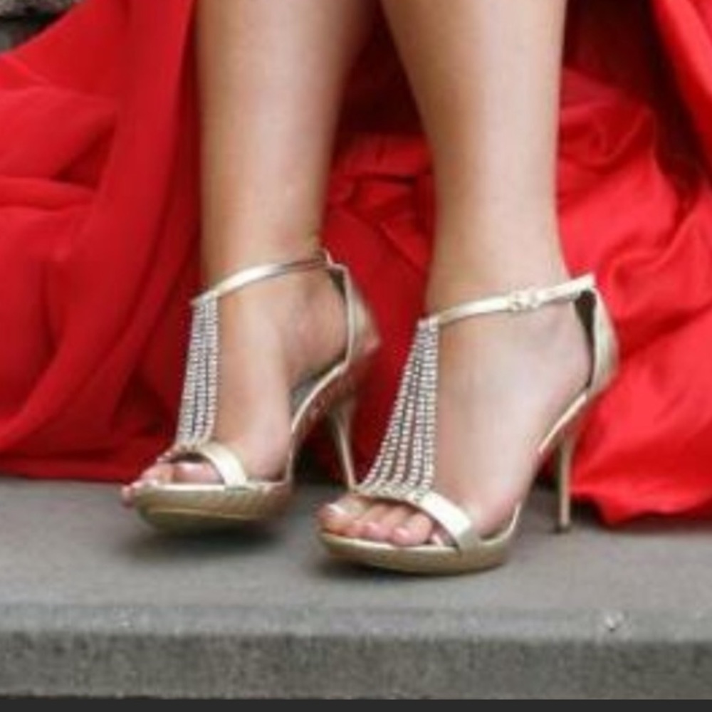 Golden Diamond high heels